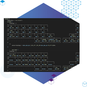 Part of the keymap code